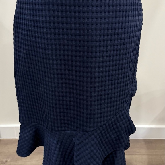 Banana Republic Dark Blue Asymmetrical Skirt Size 6 Career Office Preppy - Picture 2 of 7